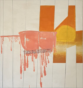 rose colored sunglases | oil on canvas | 150 x 150 cm | 2022