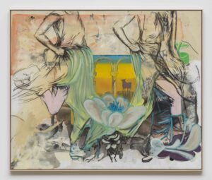 Stomping lilies | oil and own colormix on canvas | 152,5 x 182,5 cm